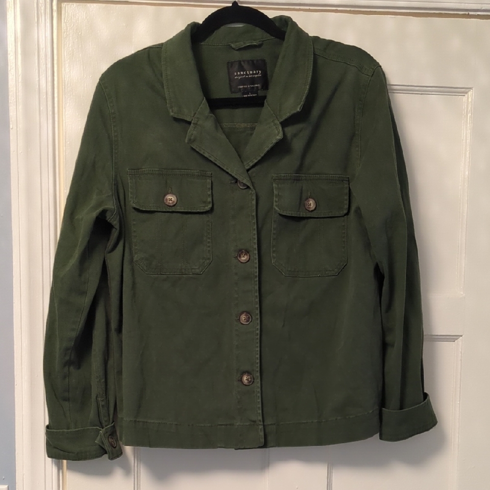 Sanctuary Forest Green Utility Jacket